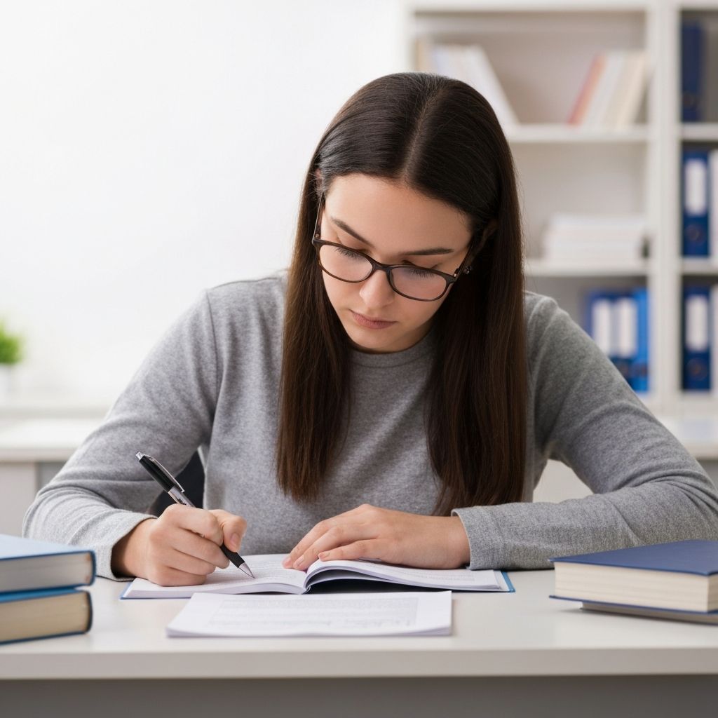 Человек за чтением и анализом текстов